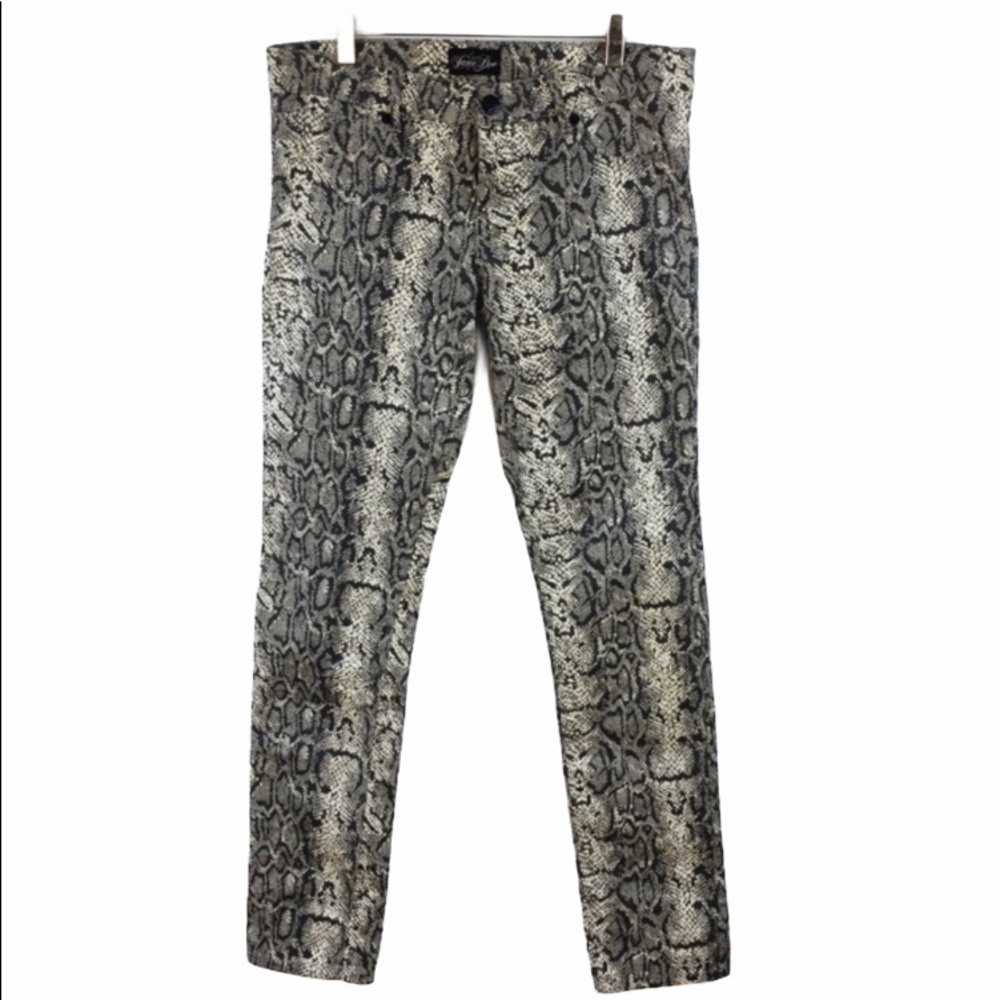 Snake Skin Pants Animal Print Cotton Size 8